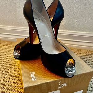 Christian Louboutin VERY PRIVE lizard black calf size 37.5